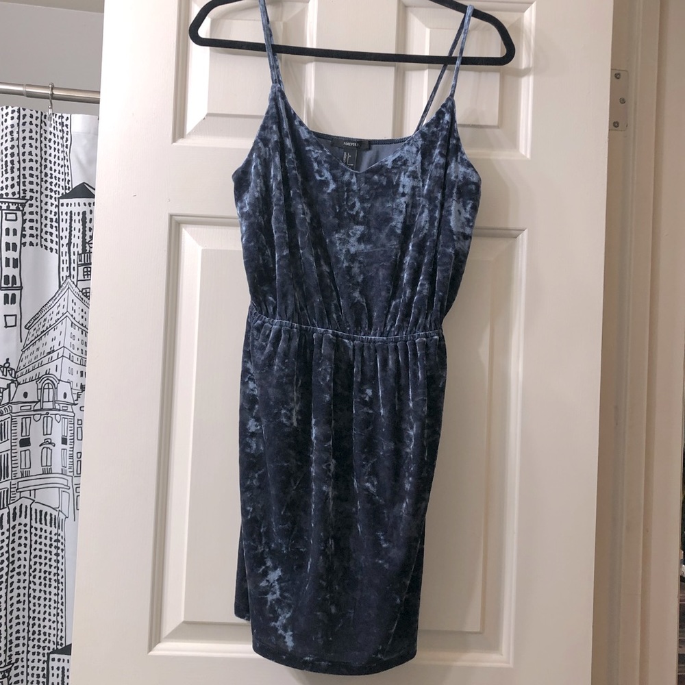 Velvet blue dress